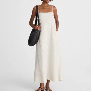 Striped Empire-Waist Midi Dress